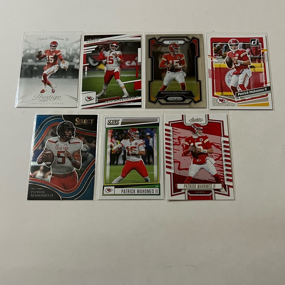 Patrick Mahomes Lot of 7 NFL Football Cards Kansas City Chiefs Donruss Set 🔥🏈